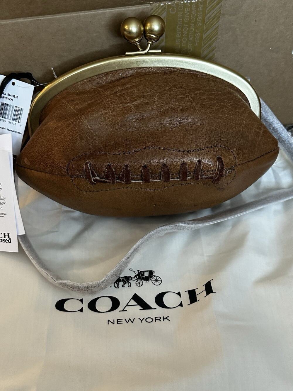 COACH RUNWAY Football Kisslock Frame Bag